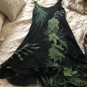 Bella Blue Black/Green Sleeveless Dress
